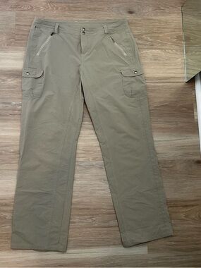 KÜHL Women’s Hiking Travel Cargo Pants Tan Khaki Size 14